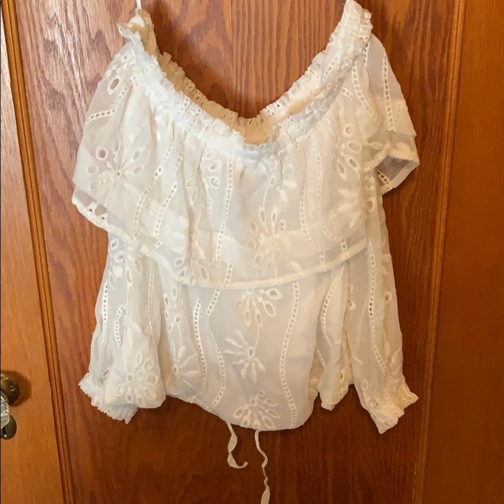 Off the shoulder white top. New with tags.